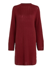 Tommy Hilfiger Red Cable Knit Dress - Image 4 of 6