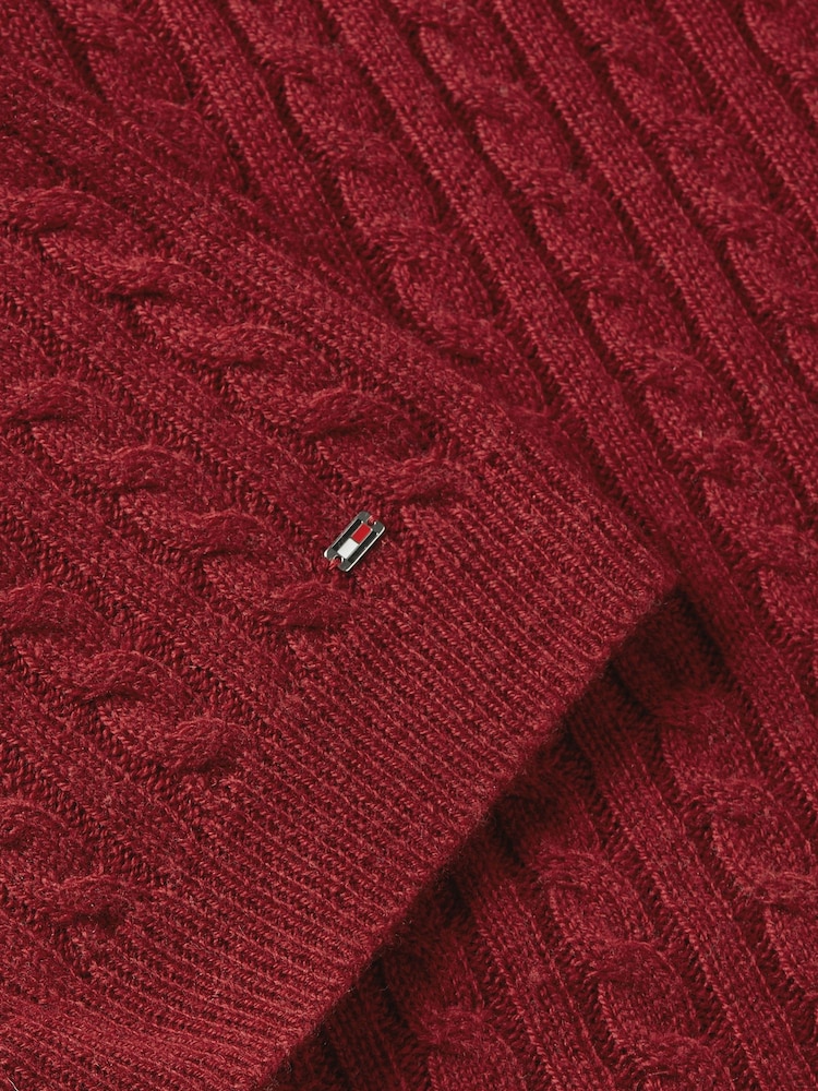 Tommy Hilfiger Red Cable Knit Dress - Image 6 of 6