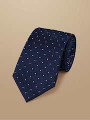 Corbata de seda resistente a las manchas de lunares de Charles Tyrwhitt - Imagen 1 de 2