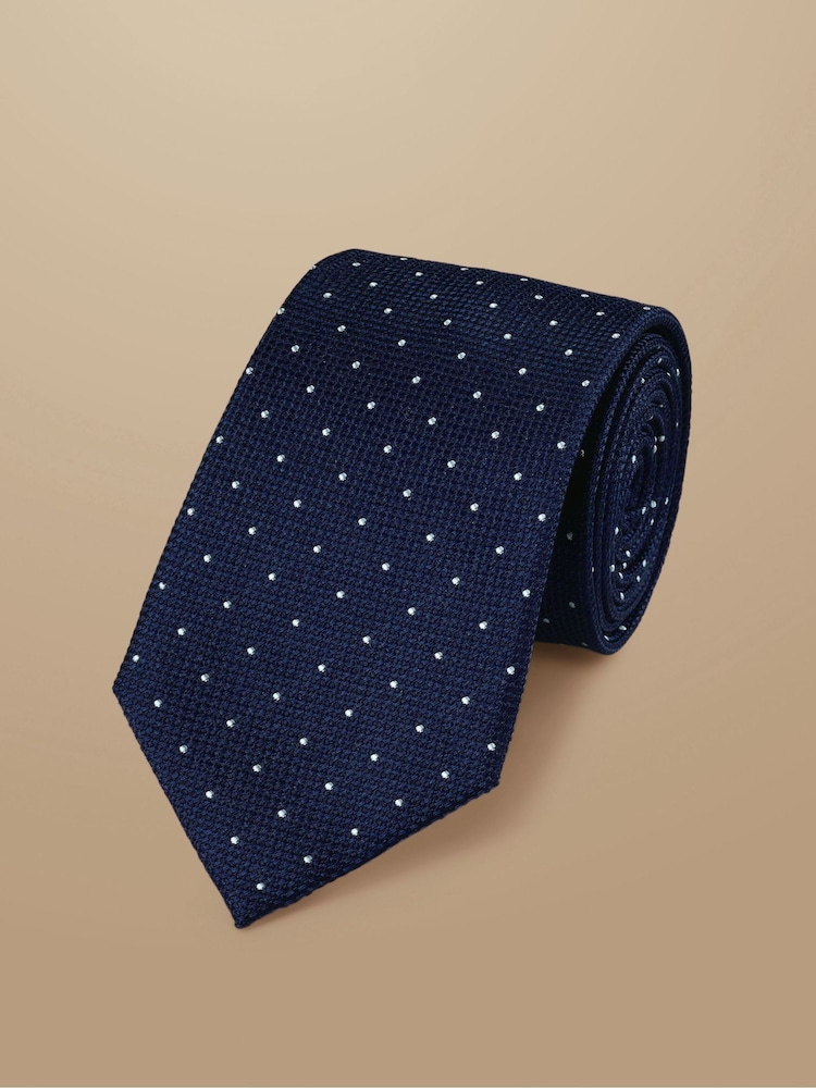 Corbata de seda resistente a las manchas de lunares de Charles Tyrwhitt - Imagen 1 de 2