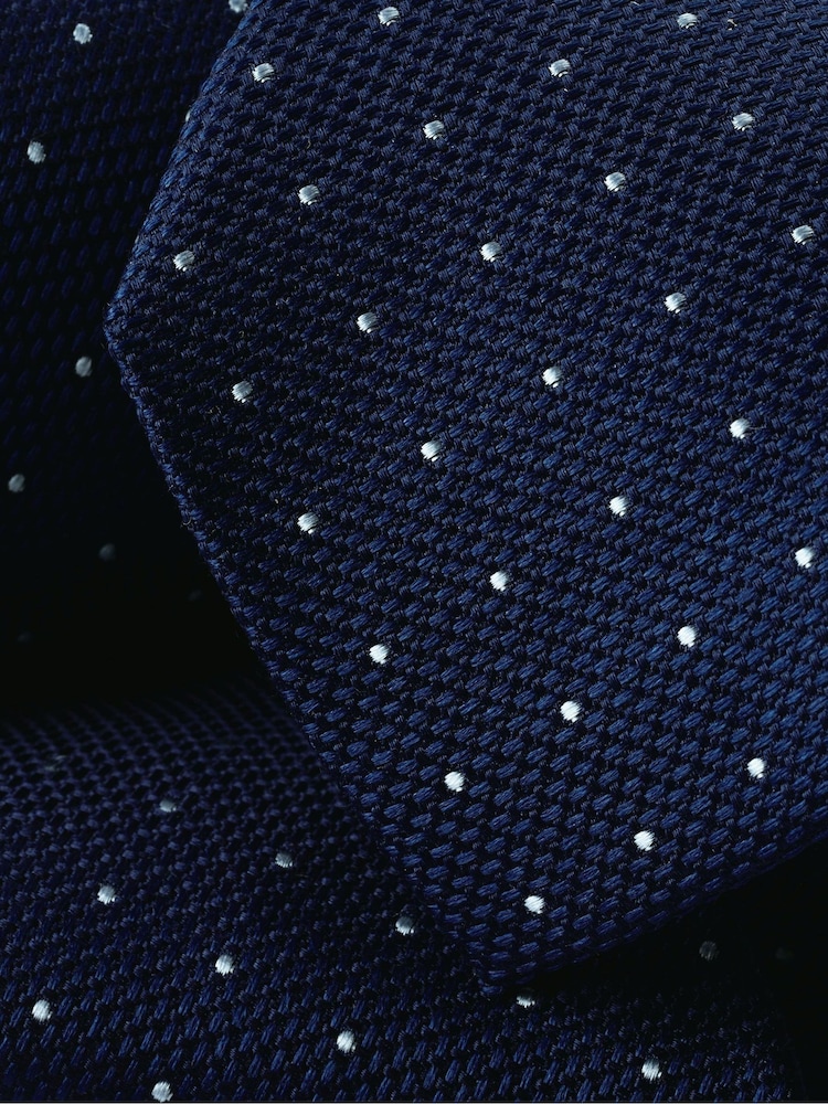 Corbata de seda resistente a las manchas de lunares de Charles Tyrwhitt - Imagen 2 de 2