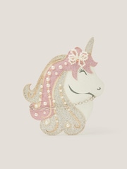 Monsoon White Pearl Embellished Unicorn Bag - Image 1 of 2