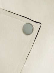 River Island White Suedette Crop Biker Jacket - Image 6 of 6