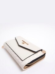 River Island Cream Monogram Envelope Purse - Image 3 of 4