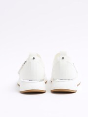 River Island White Knitted Slip On Trainers - Image 3 of 4