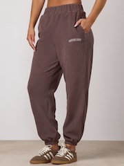 Gym King Brown Sanctuary Polar Fleece Joggers- Deep Mocha - Image 3 of 4