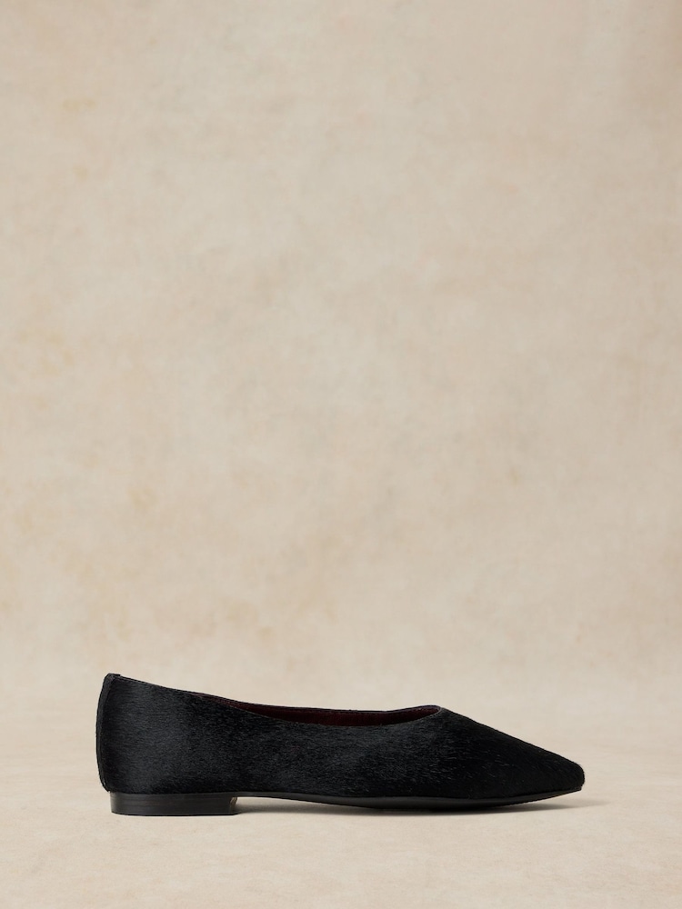 White Stuff Black Pointed Ballerinas - Image 1 of 4