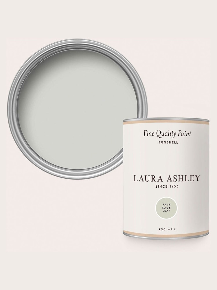 Laura Ashley Pale Sage Leaf Green Eggshell 750ml Paint - Image 4 of 4