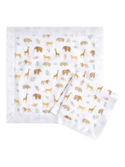 aden + anais Animal Print Essentials Muslin Comforter Security 100% Cotton Blankets 2 Pack - Image 1 of 1