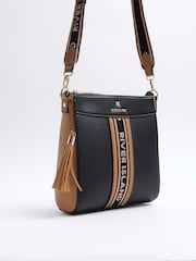 River Island Black Webbing Front Messenger Bag - Image 3 of 4