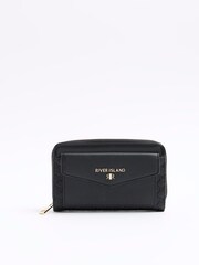 River Island Black Black Monogram Envelope Purse - Image 1 of 4