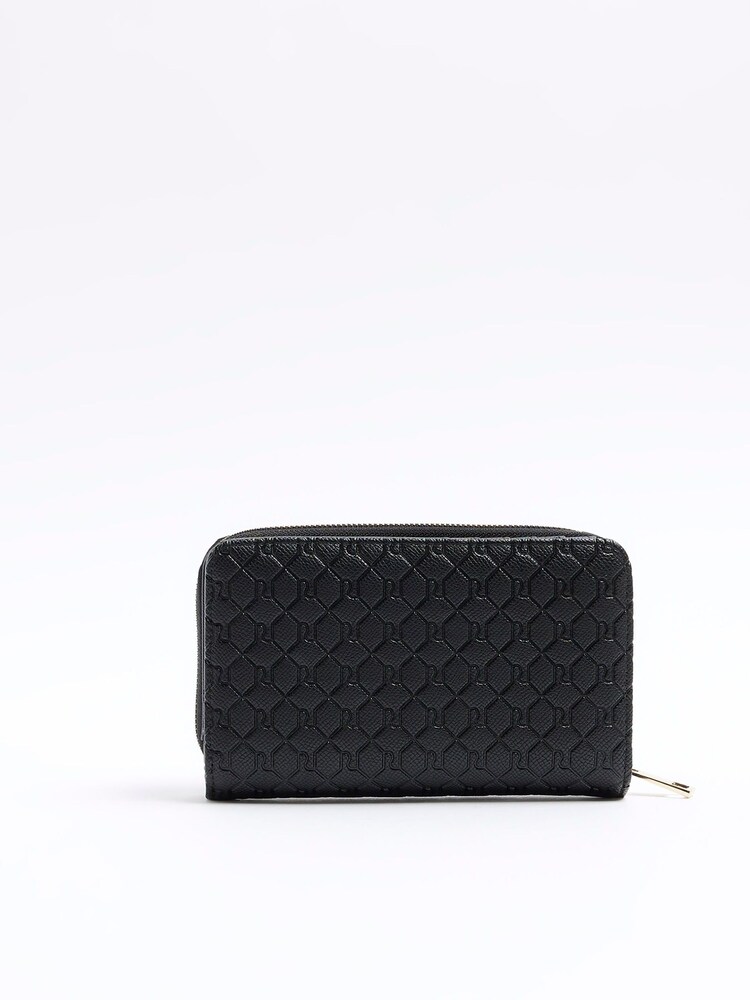 River Island Black Black Monogram Envelope Purse - Image 2 of 4
