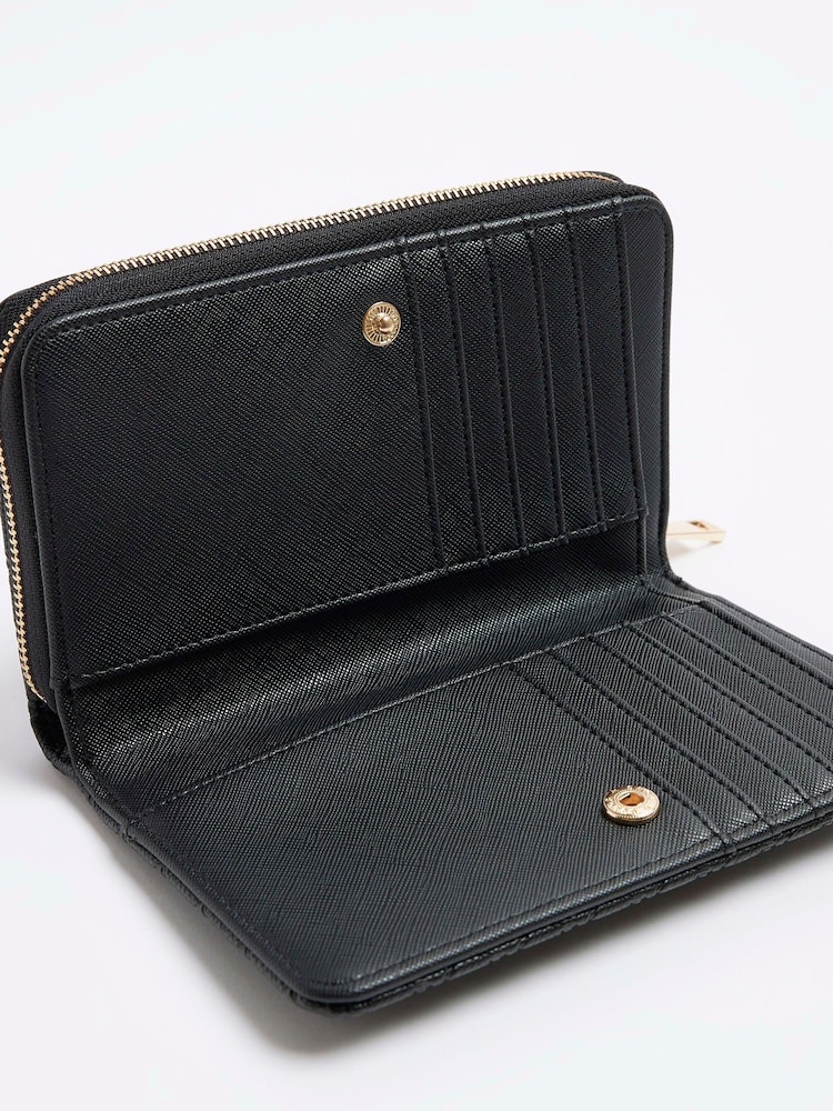 River Island Black Black Monogram Envelope Purse - Image 4 of 4 River Island Black Black Monogram Envelope Purse - Image 4 of 4