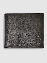 Polo Ralph Lauren Black Pebbled Leather Billfold Coin Wallet - Image 1 of 3