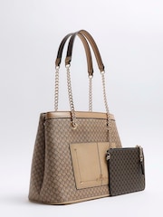 River Island Brown Monogram Pocket Tote Bag - Image 2 of 4