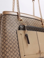 River Island Brown Monogram Pocket Tote Bag - Image 4 of 4