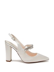 Rainbow Club Cream Freya Bridal Sparkly Slingback Wedding Shoes - Image 2 of 5
