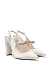 Rainbow Club Cream Freya Bridal Sparkly Slingback Wedding Shoes - Image 3 of 5