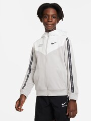 Gris/Blanc - Sweat à capuche Nike Repeat à fermeture éclair complète - Image 1 de 6