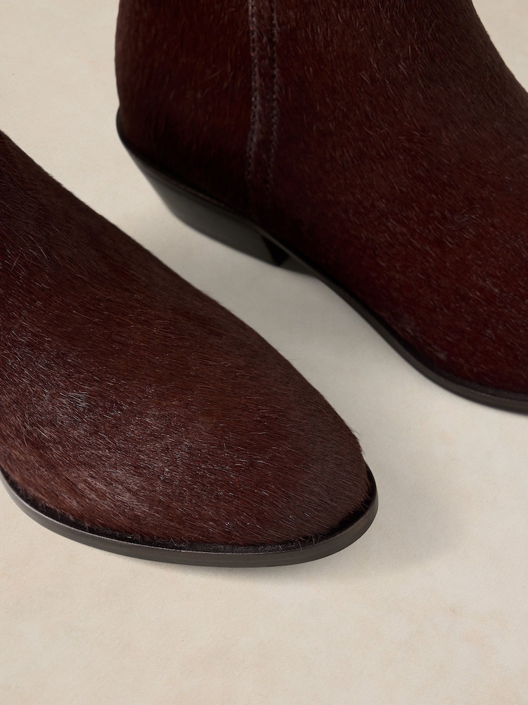 White Stuff Mae Leather Pony Ankle Boots - Image 5 of 5