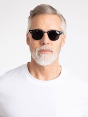 Negro - Gafas de sol Johnson estilo Clubmaster de Weird Fish - Imagen 3 de 5