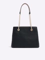 River Island Black Monogram Pocket Tote Bag - Image 2 of 4