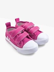 JoJo Maman Bébé Fuchsia Kids' Canvas Pumps - Image 1 of 1