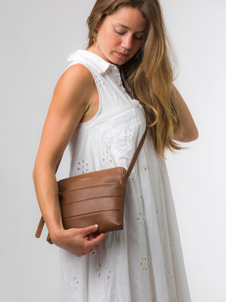 Pure Luxuries London Finola Nappa Leather Cross-Body Bag - Image 1 of 6