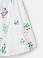 Joules Girls' Playtime White Tiered Woven Top - Image 4 of 5
