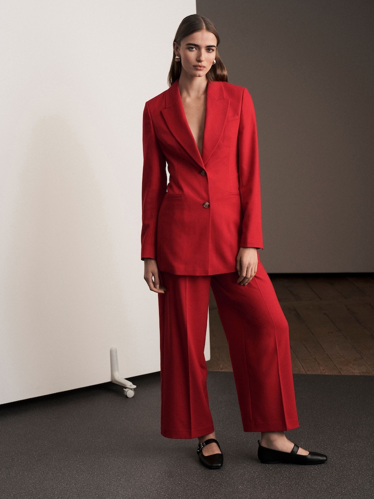 Red Tailored Shaping Single Breasted Blazer - Image 2 of 9