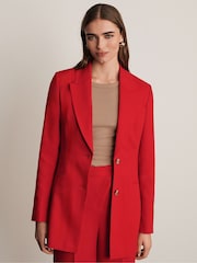 Red Tailored Shaping Single Breasted Blazer - Image 5 of 9