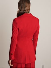 Red Tailored Shaping Single Breasted Blazer - Image 6 of 9