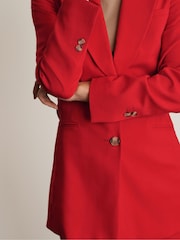 Red Tailored Shaping Single Breasted Blazer - Image 7 of 9