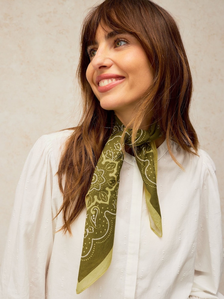Buy White Stuff Green Ellie Square Printed Scarf from the Next UK ...