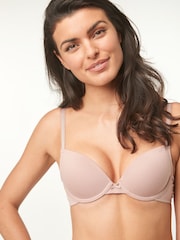 Navy Blue/Pink/White Pad Plunge Cotton Blend Bras 3 Pack - Image 5 of 5