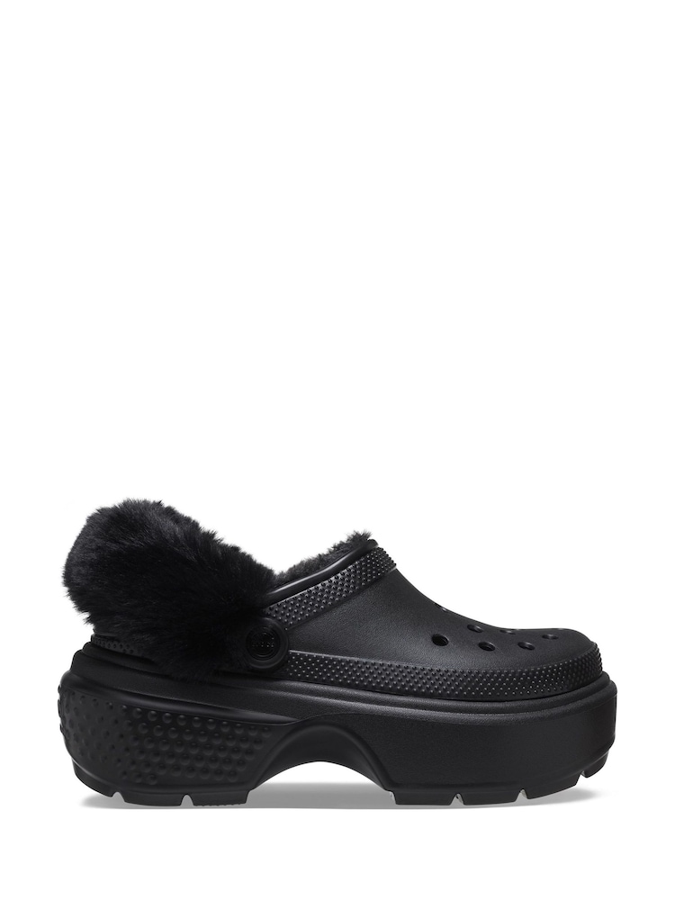 Crocs Black Stomp Lined Winter Clogs - Image 1 of 4