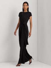 Lauren Ralph Lauren Dinfell Tie Front Jersey Wide Leg Jumpsuit - Image 4 of 8