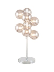 Pacific Black Vecchio Glass Orb And Chrome Table Lamp - Image 3 of 4
