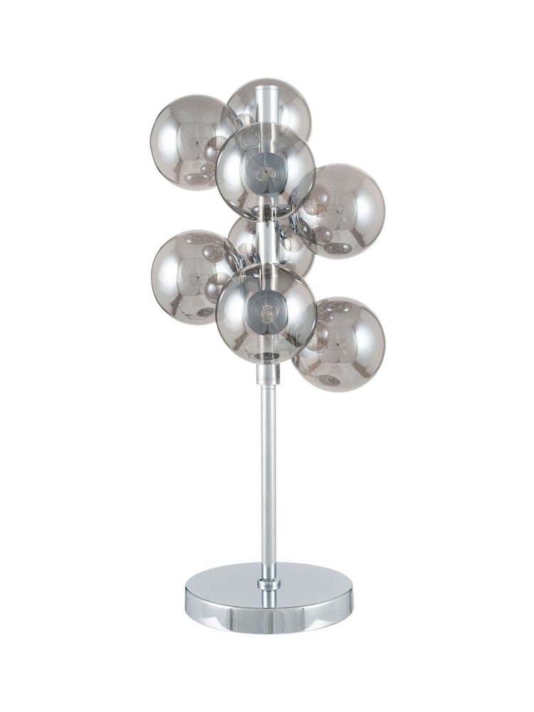 Pacific Black Vecchio Glass Orb And Chrome Table Lamp - Image 4 of 4