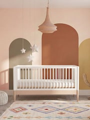 Gaia Baby Powder Blush  White Eos Nursery Cot Bed - Image 1 of 2