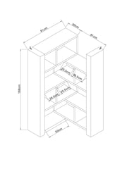 Dark Bronx Oak Effect Extending Shelving Unit - Image 10 of 10