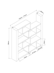 Dark Bronx Oak Effect Extending Shelving Unit - Image 9 of 10