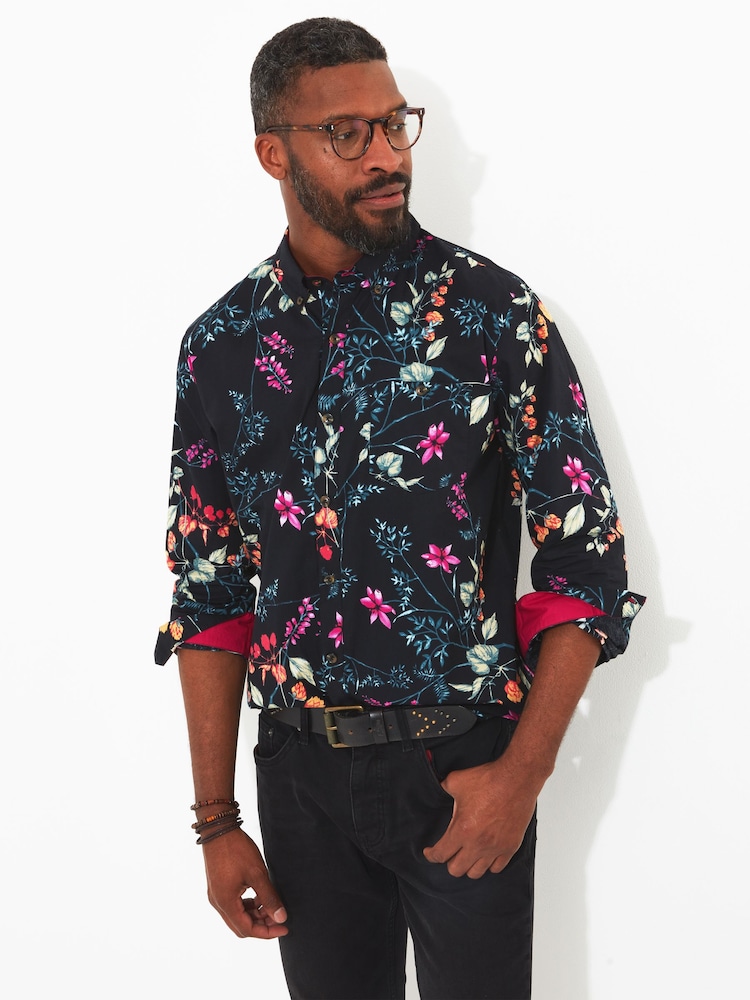 Joe Browns Black Pop of Colour Shirt - Image 1 of 5