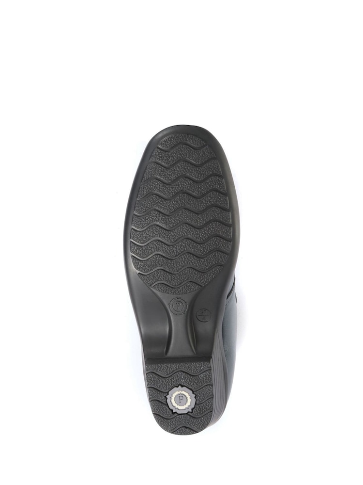 Pavers Blue Wide Fit Leather Ladies Ankle Boots - Image 5 of 5