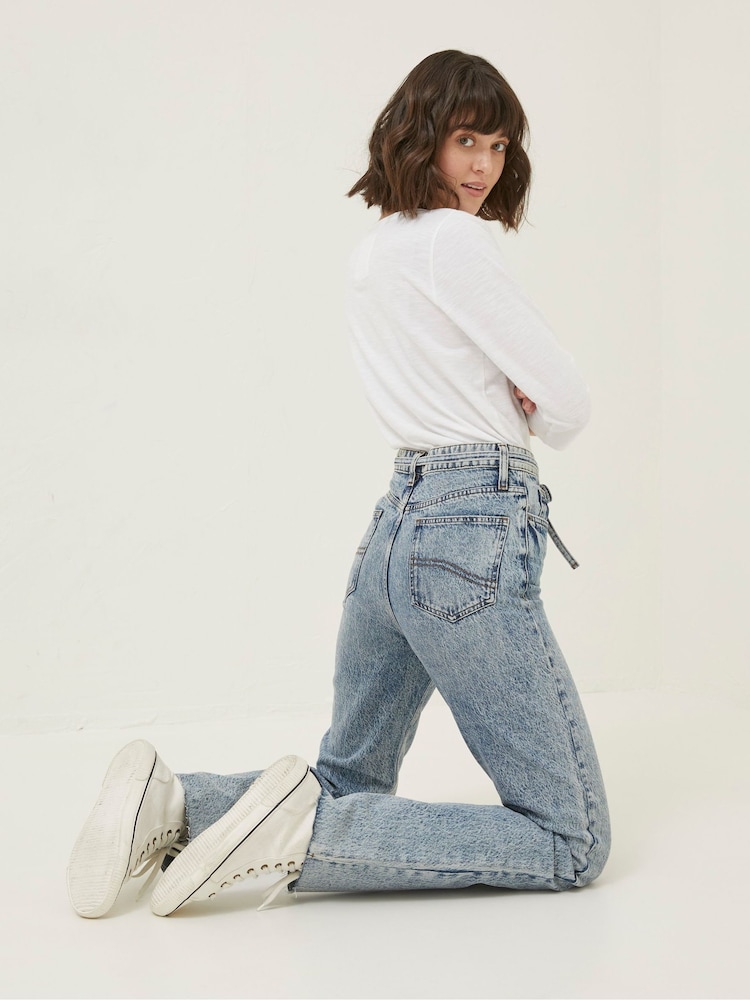 FatFace Blue Dalston Straight Jeans - Image 2 of 5 FatFace Blue Dalston Straight Jeans - Image 2 of 5