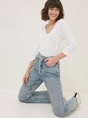 FatFace Blue Dalston Straight Jeans - Image 3 of 5