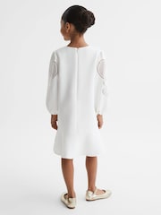 Reiss Ivory Toya 4-9 yrs Floral Print Embroidered Dress - Image 5 of 7