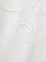 Reiss Ivory Toya 4-9 yrs Floral Print Embroidered Dress - Image 7 of 7