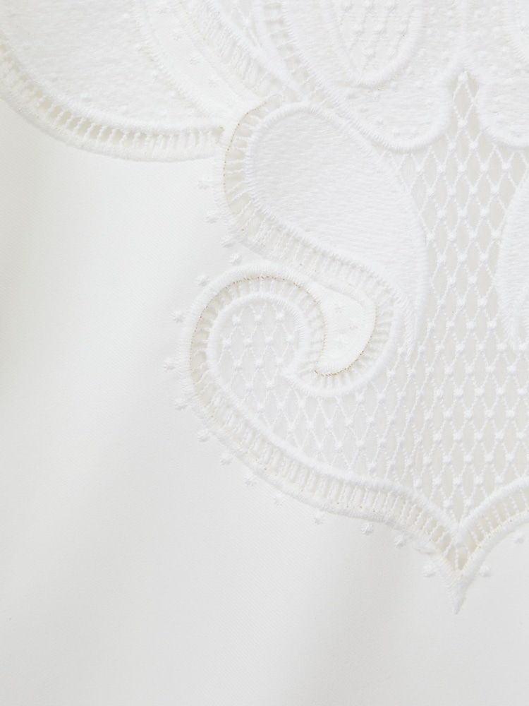 Reiss Ivory Toya 4-9 yrs Floral Print Embroidered Dress - Image 7 of 7