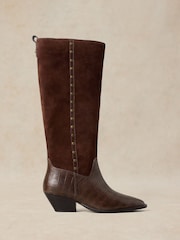 White Stuff Brown Janie Western Knee High Boots - Image 1 of 4